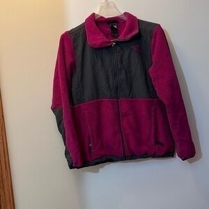 COPY - The north face, pink and gray zip up size extra large